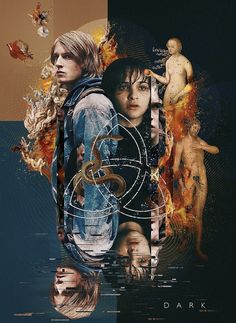 Digital collage inspired by the Netflix serie Dark composed by Jonas, Martha, Adam, Eve and a Triquetra. Film Books, Manga, Film Art, Movie Artwork, Film Posters, Movie Posters Design