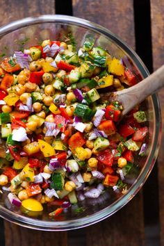 Mediterraner Kichererbsen-Meal Prep-Salat (20 Minuten!) - Kochkarussell Courgettes, Meal Planning, Zucchini, Vegetarian