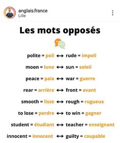 an orange and white poster with words in french