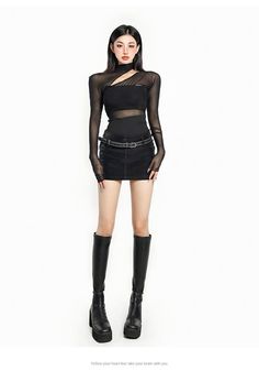 Black Bodysuit, Cute Casual Outfits, Punk Outfits