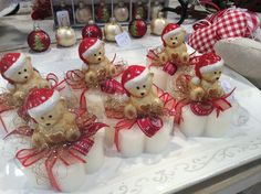 Saponi decorati orsetto Candles, Decoupage, Pina, Artisan