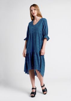 Sun-Soaked Cotton Dress | ModCloth Midi Dress, Cotton Blend