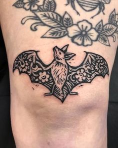 Traditional Tattoos, Gothic Tattoo, Medieval Tattoo, Spooky Tattoos, Traditional Tattoo Bat