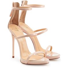 Giuseppe Zanotti Patent Leather Strappy Sandals (707 AUD) ❤ liked on Polyvore featuring shoes, sandals, heels, giuseppe zanotti, scarpe, rose, strappy platform sandals, heeled sandals, platform shoes and strappy heel sandals Zanotti Heels, Nude Heeled Sandals, Strappy Sandals, Strappy Platform Sandals, Patent Leather, Stiletto Sandals, High Heel Sandals