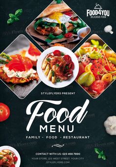 Food Menu PSD Flyer Template Bento, Restaurant Menu Design, Menu Design Layout, Menu Flyer, Food Banner