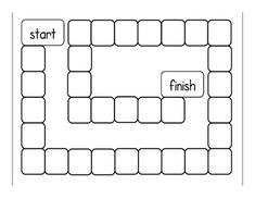 the words start and finish are shown in this worksheet