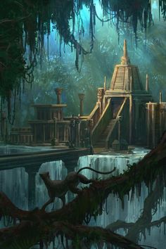 Living Dungeons choose their style long before they surface, but they always seem to match their surroundings. Paisajes, Lugares, Jungle Temple, The Plan