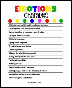Emotions Charades with Inside Out - The Joys of Boys Therapy Games, Group Therapy Activities, Counseling Resources