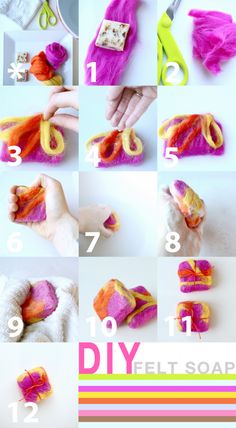 the instructions for how to make felt flowers
