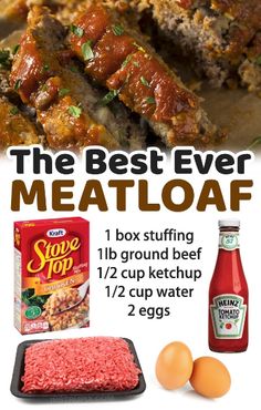 the best meatloaf recipe is shown in this ad for stouf's
