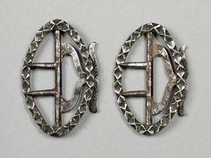 Pair of Man's Breeches Buckles | LACMA Collections Los Angeles, Old Shoes, Century Clothing, Century Uniforms, Historical Clothing, 18th Century Clothing