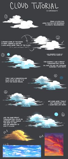 an image of clouds with different colors and sizes