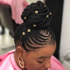 Cornrows Updo, Ghana Braids Hairstyles