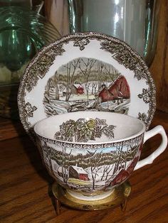 Red barn Teacup. Johnson Brothers Friendly Village Farms, Red Barn, Cottage Decor, Johnson Bros Friendly Village, Blue Willow China, Friendly Village Dishes