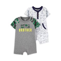 Child of Mine by Carter's Baby Boy Short Sleeve Footless 1 Piece Outfit, 2 Pack Bebes, Carters, Bebe, Boys