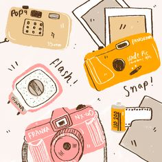 Film Cameras #illustration #film #cameras by Amy Lesko @leskoletsgo Adobe Illustrator, Films, Art, Art And Illustration, Camera Illustration, Film, Poster, Visual Art, Fotografie