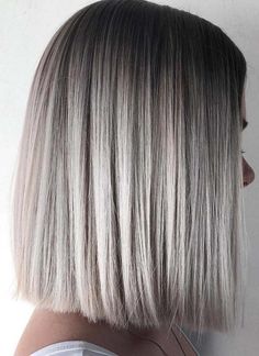 Ombre Hair Colour, Grey Hair Wig, White Highlights, Ombre Hair Color