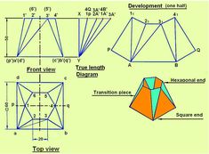 three diagrams showing how to make an origami kite with different shapes and sizes