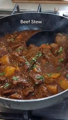 beef stew in a pot on the stove