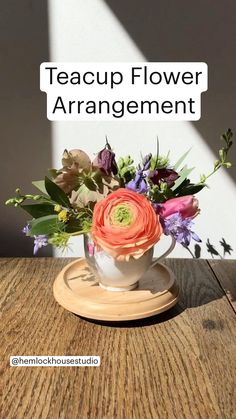 Flora, Floral, Gardening, Crafts, Teacup Flowers, Flower Vase Arrangements, Small Flower Arrangements, Easy Flower Arrangements, Flower Arrangement