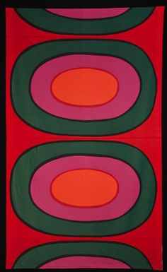 design-is-fine: Maija Isola, Melooni, fabric design for Marimekko, 1963. Finland. Via Goldstein Design Museum, University of Minnesota. Retro, Retro Fabric, Retro Pattern, Fabric Design, Abstract Pattern, Retro Prints