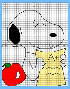 Back to School Fun Coordinate Grid Graphing - 2 Versions, Disney, Videos, Coordinate Grid Pictures, Fun Coordinates, Coordinate Grid, Graph Paper Drawings