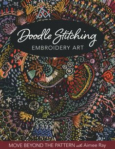 the book cover for doodle stitching embroidery art