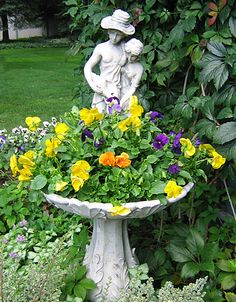 Statue, Ornament, Beautiful, Bunga, Resim, Jardim, Flores, Beautiful Gardens
