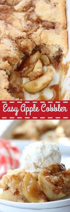 an easy apple cobbler recipe that is ready in less than 30 minutes to be eaten