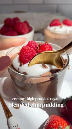Dessert, Mousse, Chia Pudding, Smoothies, Healthy Dessert Recipes, Healthy Recipes, Snacks, Healthy Snacks, Desserts