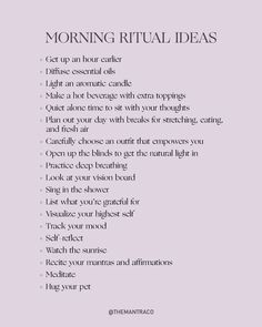 Self Care Routine, Best Self, Morning Ritual