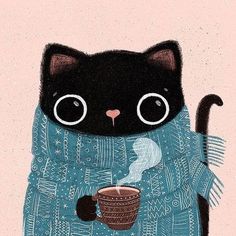 Illustrators, Cat Art, Cute Art, Feline, Cute Drawings, Jul, Artsy