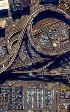 “From down here it’s impossible to fully appreciate the beauty and intricacy of the things we’ve constructed, the sheer complexity of the systems we’ve developed, or the devastating impact that we’ve had on our planet.” Distance, Freeway, Aerial Drone, Road, Traffic