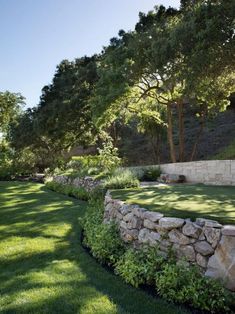 Exterior, Hillside Landscaping, Garden On A Hill, Landscaping With Boulders, Hillside Garden, Stone Retaining Wall, Stone Walls Garden, Garden Retaining Wall