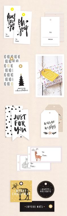 DIY - Free Printable Holiday Gift Tags Roundup - PDF Printables Holiday Gift Tags Printable, Diy Christmas Tags