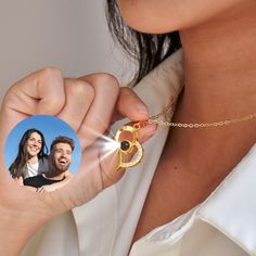 Personalized Heart Photo Necklace Your first date, first kiss, or first vacation together: no matter what picture connects you, keep it in your heart every day with this personalized photo necklace. Just peek inside the stone or hold the photo stone up to your phone camera to see the image inside. DETAIL * Please hold on the chain and hang it up to a lighted window, put it very close to your eyes and peek inside.  * Material: 925 Sterling Silver / Copper * Color: Silver, Gold, Rose Gold * Pendant: 20 x 27 mm * Personalisation: Any photo * If there are some bubbles inside the pendant, please try to clean the back side (flat side) with tissue. Please do not hesitate to contact me. PRODUCTION TIME * All our products are made to order so please allow us to take 6-14 business days to finish you Rose Gold, Heart Necklace, Gifts For Mom, Jewelry Necklace Pendant, Mother's Day Gifts, Memorial Gifts, Photo Necklace, Jewelry Necklaces, Pendant Necklace