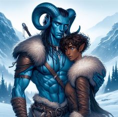 ice planet barbarians type couple (ai) #iceplanetbarbarians Fantasy Art, Sci Fi, Merfolk