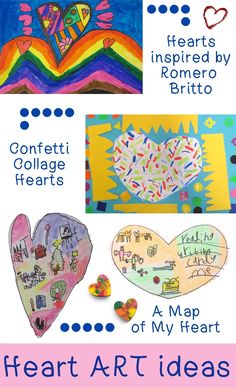 Heart Art Projects for Kids – Art is Basic | An Elementary Art Blog Ideas, Art Lesson Plans, Elementary Art, Art, Art Lessons Elementary, Valentines Art Lessons, Teaching Art, Heart Art Projects, Patriotic Art