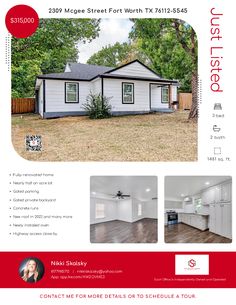 #realestate #forsale #justlisted #home #homebuying #homesweethome #fullyrenovated #carport #gatedparking #gatedprivatenbackyard #privacy #plentyofroom #highwayaccess

For additional photos and information please follow this 
https://agentnikki.kw.com/property/LST-7095508318166159360-2

Listing by:
👩‍💻Nikki Skalsky 
📥REALTOR® with Keller Williams 
☎️817-798-5713 call or text 
💻Nikkiskalsky.com
📧Nikkiskalsky@kw.com
🛒shopwithnikki.com
