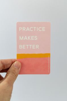 Practice Makes Better Sticker– Gather Goods Co. Funny Quotes, Creative Inspiration, Vinyl, Love Stickers, Practice