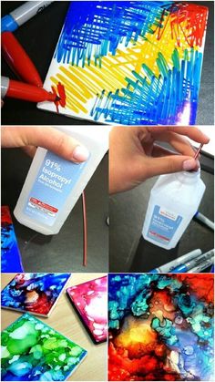 the process of painting with acrylic paint