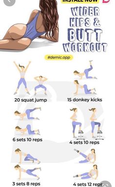 Workout Videos, Gym Workout Tips, Buttocks Workout, Gym Fitness, Fitness Body, Fitness Workout For Women, Body Workout Plan, Bodyweight Workout Beginner, Hip Workout