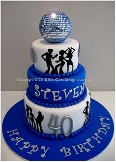 70s Disco theme birthday cake Sylvia ...nice 60pp 790 Dessert, 50th Birthday Cake, 40th Birthday Cakes, 50th Birthday Cake Images, Party Cakes