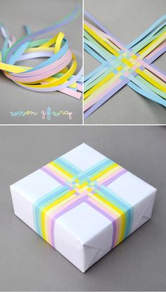 how to make a wrapped gift box out of wrapping paper and ribbon - step by step instructions