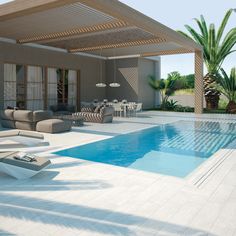 Small Pool Design, Pool Patio Designs, Pools Backyard Inground, Overflow Pool, Pool Coping, Modern Pools