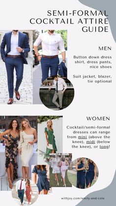 the ultimate guide to formal cocktail attire for men and women