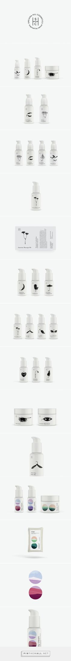 Snejana Hill Cosmetics packaging design by SUPREMATIKA - http://www.packagingoftheworld.com/2016/11/snejana-hill-cosmetics.html Label Design