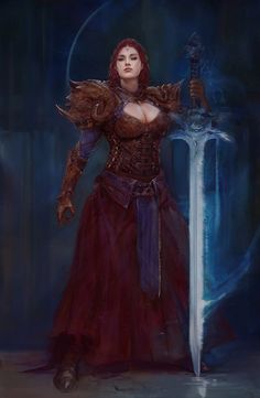 Fantasy Women, Fantasy Rpg, Knight Art