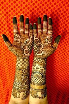 Check out the list of 14 absolutely stunning bridal Mehendi designs for the blushing brides to be. Design, Brides, Mehandi Design For Hand, Mehendi Designs, Mehandi Designs