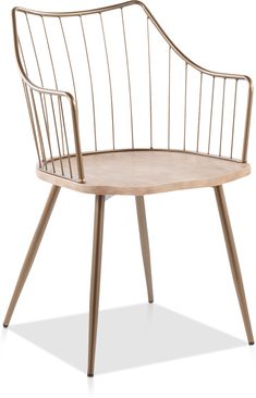 the chair is made from wood and has a metal frame on one leg, with two legs